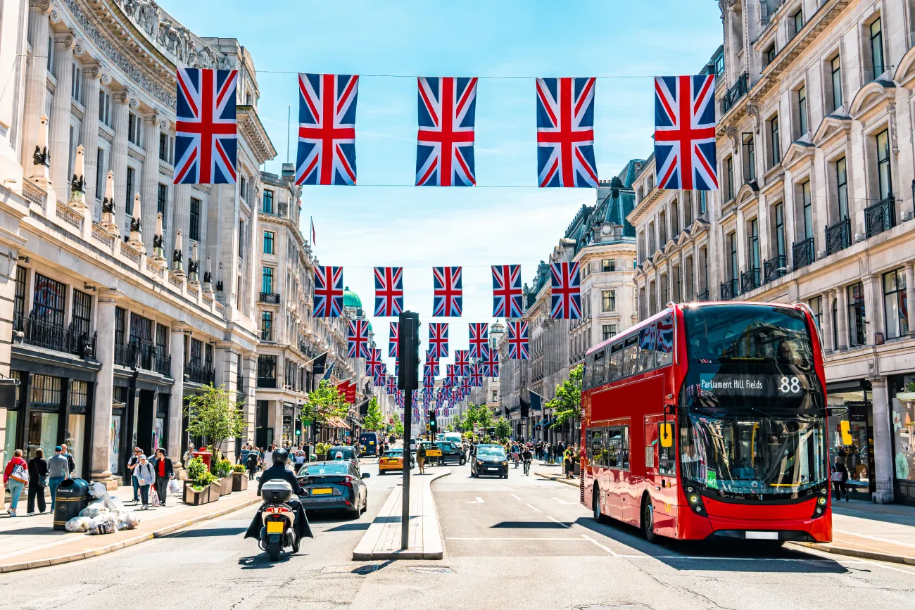 Oxford Street Coronation flags