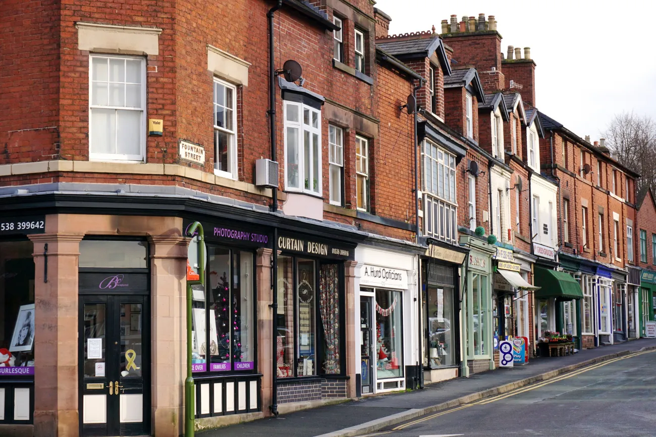 Row of small shops